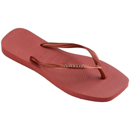 Image of Havaianas womens Slim Square Logo Metallic Flip-flop
