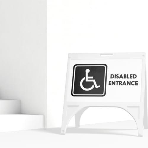 Image of Pack 9 Pcs Handicap Sign Stickers for Handicapped Disable Wheelchair Signs Window Indoor Stairs Outdoor Removable Bumper Stickers Waterproof Large Decals Public Home Accessories