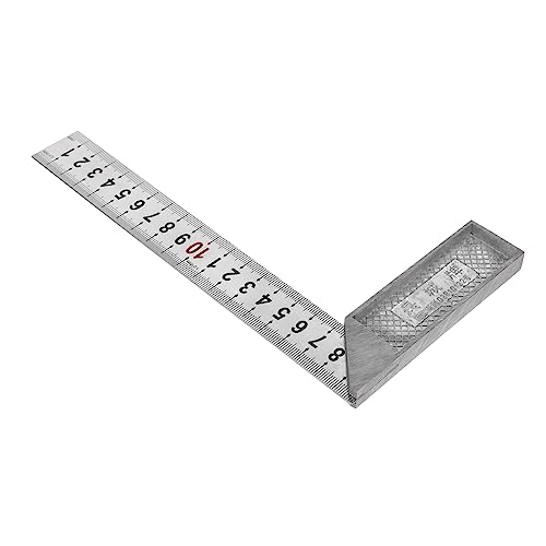 NUOBESTY Regla De Ángulo Recto De Alta Precisión Escuadra De Ingeniero Regla De Escala De 90 Grados Herramienta De Enmarcado Regla De Ángulo De 90° Regla De Enmarcado De Carpintero