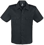 hemd 4xl Verschluss: Knopfleiste Brandit US Hemd Kurzarm Schwarz - 4XL