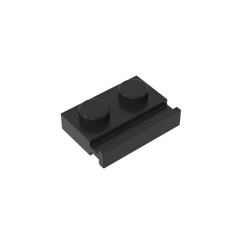 Gobricks 32028 Hinge Plate Plate Special 1x2 with Door Rail 50 Pieces GDS-806 Compatible with Lego Building Blocks Color:Black