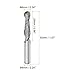 HARFINGTON 2pcs Ball Nose End Mill 6mm Diameter 25mm Cutting Length 6mm Shank High Speed Steel 2 Flutes Spiral Upcut CNC Router Bits
