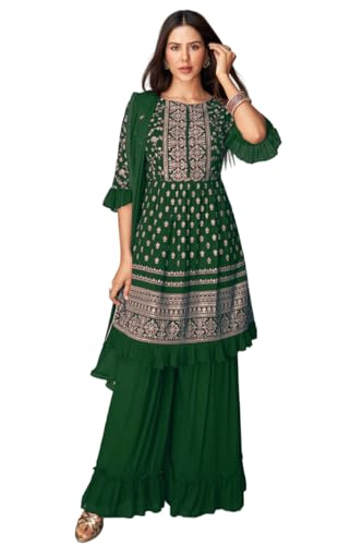 Image of Xomantic Fashion Magenta Georgette Embroidered And Resham Work Designer Salwar Kameez