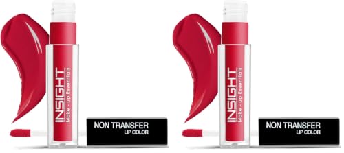 Image of INSIGHT Non Transfer Liquid Lipstick- Glam | Waterproof| Matte Finish| Transfer & Smudge Proof| Lightweight| 12 Hr Wear| Highly Pigmented 4 ml (Pack of 2)