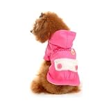 "Deep-pocket" Dog Cotton Jacket Coat Hoodie with Fleece Lining - Pink/S