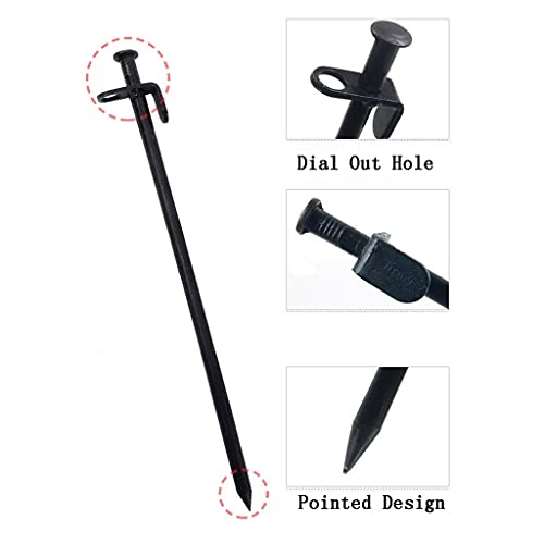 Piquets pour tente solides en acier forgé pour fixer une bâche - 5