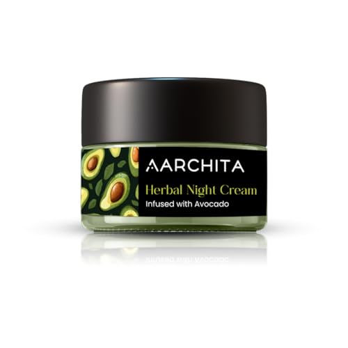 Avocado Night Cream | Retinol Anti Aging Night Cream with Hyaluronic Acid Vitamin C | Anti aging cream for oily & dry skin for Men & Women | Paraben & Sulphate Free (30 Gms)