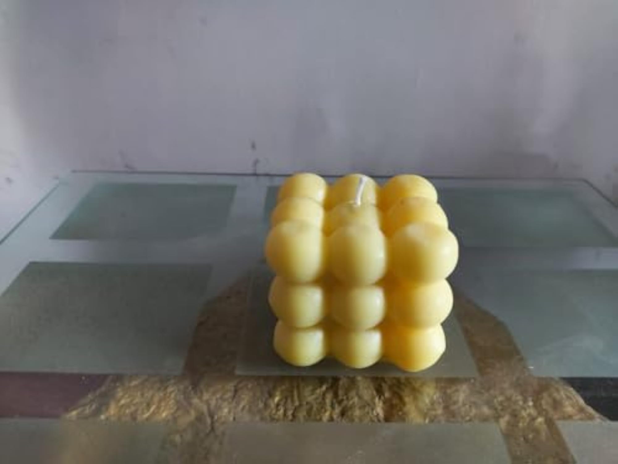 Candle Scented Designer Cube Bubble Diwali Candle