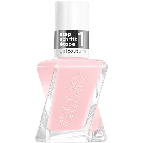 essie Gel by essie Esmalte de uñas de larga duración con acabado brillante, manicura sin rayos UV, gel Couture n.º 10 sheer fantasy, rosa, 1 x 13,5 ml