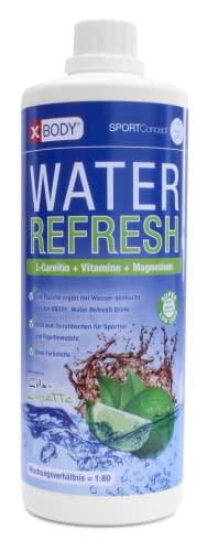Water Refresh mit L-Carnitin + Vitaminen + Magnesium, Low Carb Getränkekonzentrat (Cola-Limette) Cover