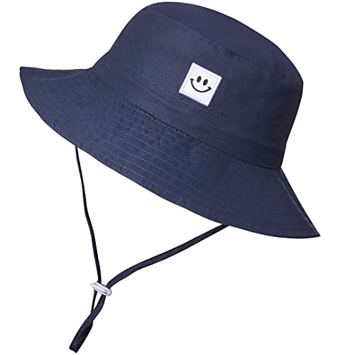 Image of MaxNova Baby Sun Hat Smile Face UPF 50+ Toddler Bucket Hat for Boys Girls 0-7 Years