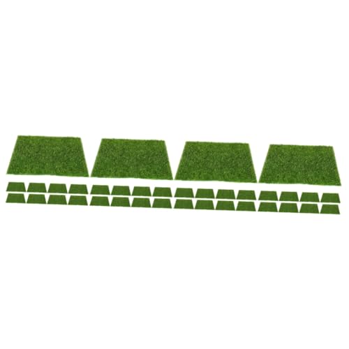 PRETYZOOM 4 Juegos Musgo Artificial Estera De Hierba Artificial Plantas Artificiales Vides Falsas Azulejos Planta Artificial Musgo Falso Planta Falsa Green De Polivinilo 9 Piezas X 4