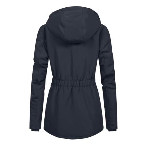 Damen Mantel Winter,Wintermantel Damen Warm Gefüttert Winter Parka Mittellang Winterjacke Winterparka Mit Fellkapuze Dicke Coat Große Größen,Mantel Rot,Winterjacke Gefüttert Damen,B Dark Blue,M