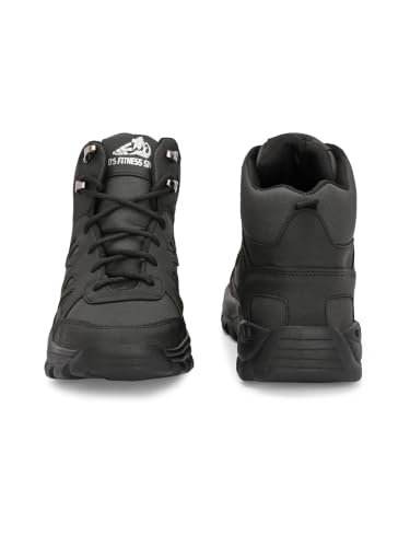 Image of Leo's Fitness Waterproof Canvas High Ankle Boots for Trekking Hiking & Other Casual Purpose