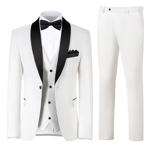Men's 3 Piece Slim Fit Suit Tuxedo Set