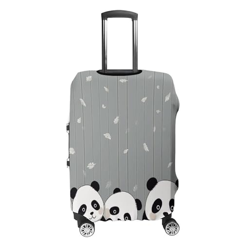 Funny Panda Luggage Covers Tsa Approved Suitcase Cover Elastic Washable Luggage Sleeve Carry on Cover Protector Anti-Scratch Suitcase Protector Fits 19-30 Inch Case(S)4