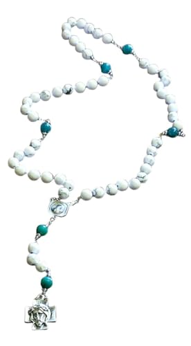 Chapelet chrétien en aulite blanche pour votre prière quotidienne et méditation