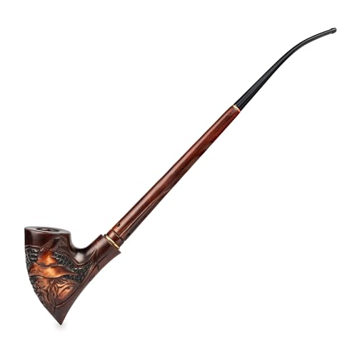 Dr. Watson - Pipa de Tabaco Churchwarden, Serie Coleccionable, Hecha a Mano de Madera de Peral, Estilo Hobbit de Tolkien (Gandalf) Dr. Watson - Pipa de Tabaco Churchwarden, Serie Coleccionable, Hecha a Mano de Madera de Peral, Estilo Hobbit de Tolkien (Gandalf)