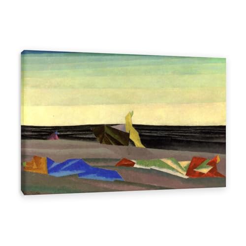 Peinture Lyonel Feininger pour salon élégant, grand tableau marin moderne sur toile