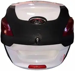 Baú Para Moto 41 Litros Original | Com Base Para FixaçãO | Capacidade MéDia(Branco)