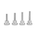 XLBH Décoration Essentielle 10pcs / Set M10 Zinc plaqué TU Pouce Vis en Acier au Carbone Vis à tête moletée Plate Boulons 4 Tailles en Option Matériel (Length : M10x50)