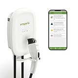 Emporia Smart Level 2 EV Charger | Up to 48 Amp | WiFi Enabled Electric Vehicle Charger | NEMA 14-50 or Hardwired | Indoor/Outdoor Charging Station | 24-Ft Cable