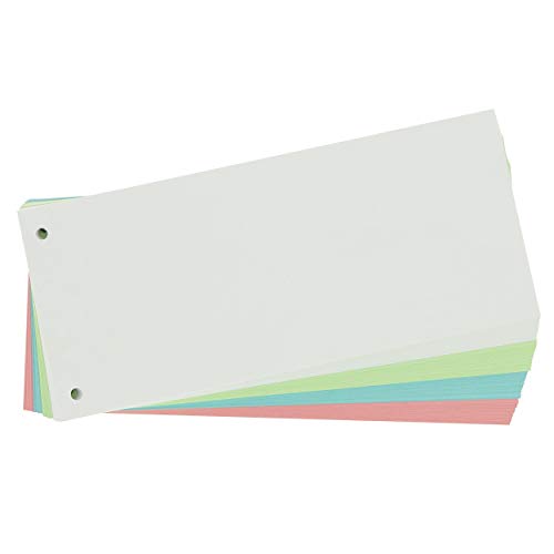 Oxford Trennstreifen, aus Karton, gelocht, 190 g/m², 4 Farben, 100 Stück