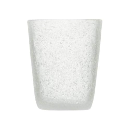 Memento Set 6 Bicchieri Vetro pulegoso Senza Gambo White Transparent