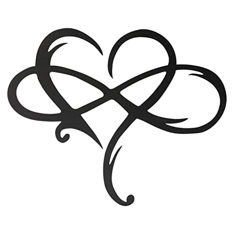Victop Metallwandkunst Liebe, Unendlichkeit Herz Stahl Wanddekoration Cover