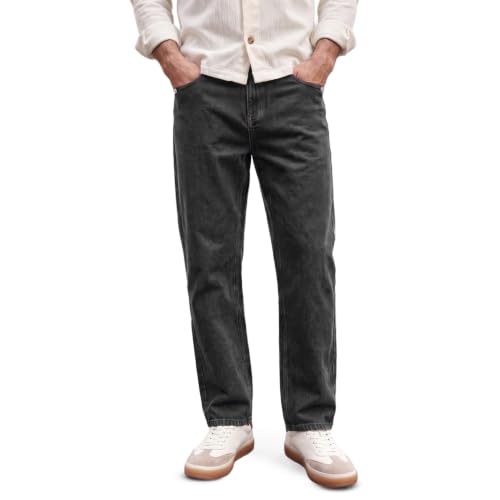 Image of Urbano Fashion Men's Relaxed Fit Washed Denim Jeans Non-Stretchable
