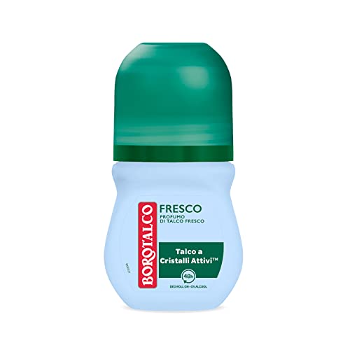 Borotalco, Deodorante Roll On Fresco, Formula Senza Alcool E Con Talco A Cristalli Attivi, Tripla Protezione Asciutta, Profumo Di Talco Fresco, 48H Di