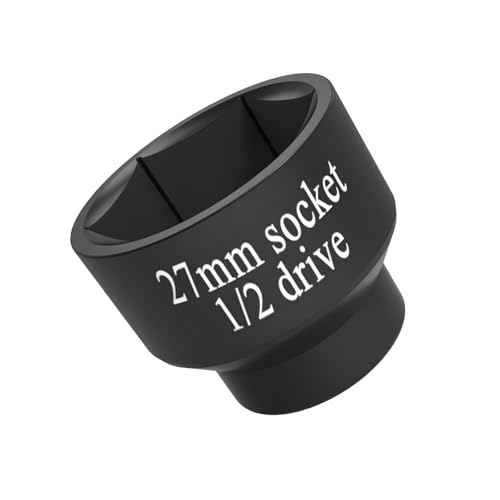 Felisbieti 1/2 Drive 27mm oil filter socket wrench 6-point for Mercedes Ford f150 Renault Nissan Dodge Hyundai Kia Mini Fiat Bronco oil filter/fuel filter hosing cap Removal tool