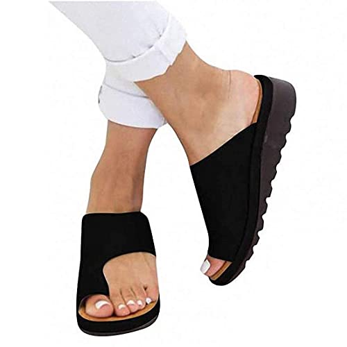 Sandale orthopédique en cuir bout ouvert femme sandales oignons marche