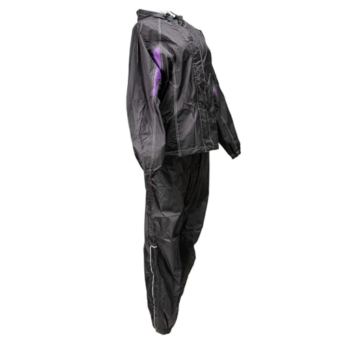 Image of Milwaukee Leather Women's Motorcycle Hooded Water-Resistant Rain Suit for Outdoors