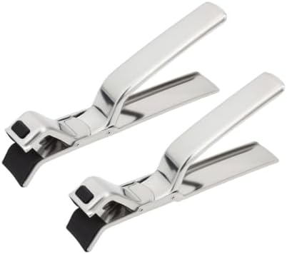2PCS Anti-Scald Stainless Steel Hot Plate Gripper Clips, Ergonomic Non-Slip Design Secure Grip Multi-Purpose Tongs Clamp Holder for Microwave Oven Air Fryer Steamer, Pots & Bowls, Heat Protection image 3