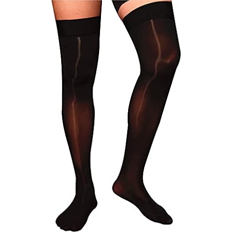 Mufeng Men's Glossy Thigh High Socks Cover