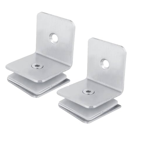 Valla de piscina con clip de plata de 90 grados para vidrio templado x2 2