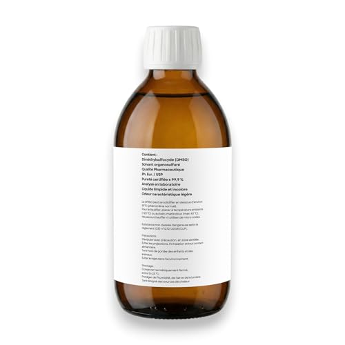 DMSO 99,9% pur en flacon de 500 mL de diméthylsulfoxyde liquide