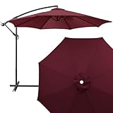 Ersatz Sonnenschirm Baldachin Stoffbezug für 6/8 Arme Sonnenschirm UV-Schutz Wasserdicht Waschbar...