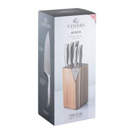 Amazon | Viners ナイフブロック5点セット アカシア | Viners | 包丁セット