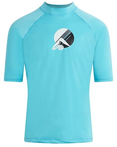 Image of Kanu Surf Men's Fiji UPF 50+ Short Sleeve Sun Protective Rashguard Swim Shirt