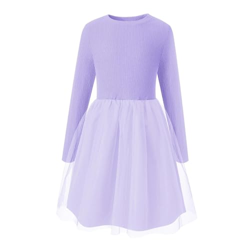 Little Bitty Girls Tutu Dress Long Sleeve Tulle Dresses Kids Midi Casual Outfits Princess Birthday Party Clothes 4-13 Years2