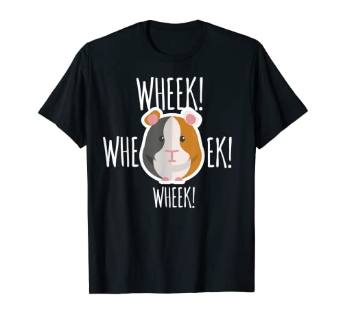 Wheek Funny Guinea Pig Lindo Cavy Animal Lover regalo Camiseta