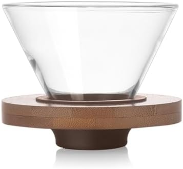 hogtnd Borosilicate Coffee Maker Set: Dripper and for Hot/Cold, Easy Coffee Set Filter Glass Over Insulated Hand — view 3