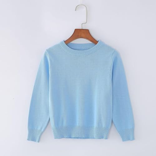 Girls Uniform Sweater Fall Crewneck Pullover Sweaters for Teens Casual Long Sleeve Cute Tops School Kids Clothes4