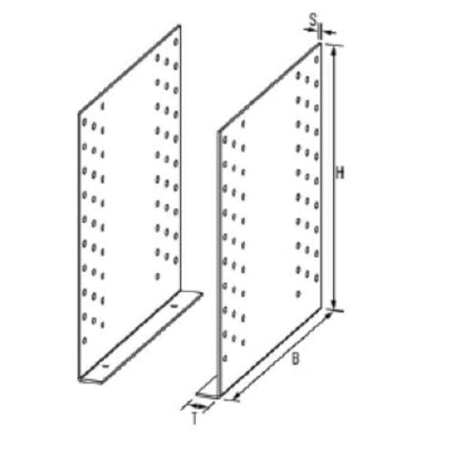 Zueco Cantilever 220 x 160 mm de acero resistente D-Work para soporte estructural 5