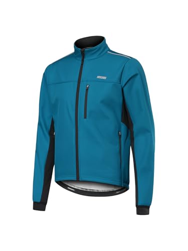 ARSUXEO Jacekt de inverno de lã térmica para ciclismo masculino à prova de vento isolado bicicleta c