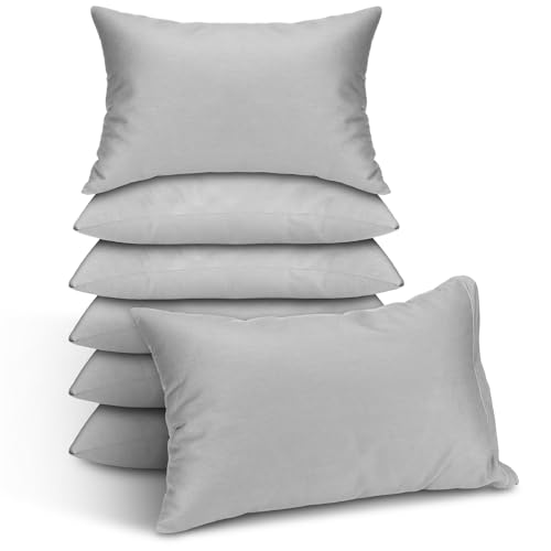 Image of Kigley 6 Pack Mini Pillows Bulk Small Pillows 14 inchx9 inch Soft Travel Nap Pillow for Daycare Nap Time Pet Neck Lumbar(Gray)