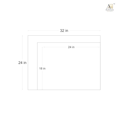 Image of Aatman ARTHaus Rising Sun Art Framed Luster Paper Painting, 18x24 in | Wall Art for Home Decor, Living Room, Bedroom & Office, D1