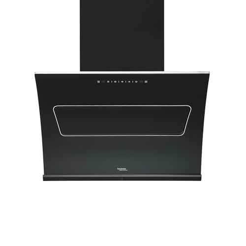 Image of Hindware Smart Appliances | Essence 75 cm Chimney | 1350 CMH | Inclined Glass | Thermal Auto Clean | Filterless | Touch control, Motion sensor | 10 Yrs Warranty on Motor & 2 Yrs on Product (Black)
